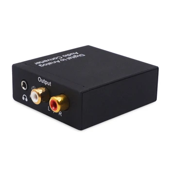 Digitālā Uz Analogo Pārveidotāju APK Digitālo SPDIF Toslink Uz Analogo Stereo Audio L/R Pārveidotāja Adapteris Ar Optisko Kabeli PS3 XB