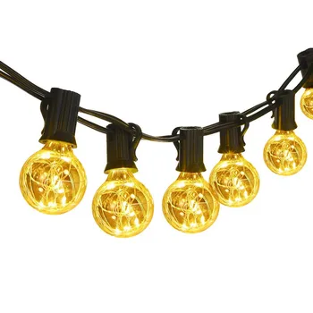 LED G40 Pasaulē String Lukturi Ar Skaidru Spuldzes Patio Apgaismojums,Dekoratīvais Āra Pagalmā Vainags Kāzu Koku Gaismas