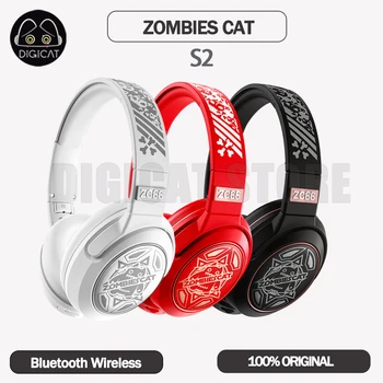 Zombijiem Kaķis Bezvadu Bluetooth Austiņas TWS HiFi Viegls Bezvadu Austiņu Aktīvās Trokšņu Slāpēšanas Sporta Gamer Austiņas