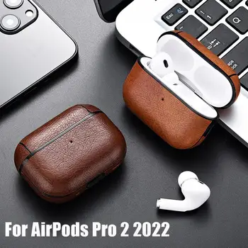 Āda PU Austiņas Gadījumā AirPods Pro 2 2 Pro2 2022 Vāks Airpods 3 3 2021 Būtiska, Lai Airpods Pro 2 1 Austiņu Gadījumos