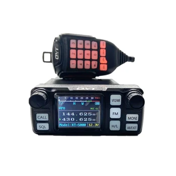 QYT KT-5000 Self Drive Tour Auto Radio Atdalītas Panelis 25W 10KM VHF UHF Dual Band Mini VOX Krāsu FM Mobilo Walkie Talkie
