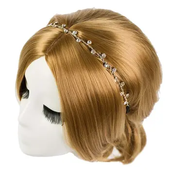 Luksusa Piekariņi Meitene Puse Rhinestone Sieviešu Hairband Galvu Sievietes Tiaras Matu Stīpas
