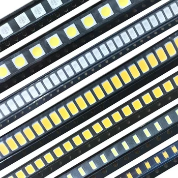100gab 0805 SMD LED Diožu Komplekts Spuldzes Mikroshēmu Gaismas Krelles Silti Balta Sarkana Zaļa Zila Dzeltena Oranža UV Rozā RGB Mikro SMT