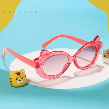 Modes Cute Bērnu Saulesbrilles ar UV Izturīgas Bērnu Multfilmas Brilles Meitene Priekšgala Mezgls Salds Saulessargs Briļļu Vairumtirdzniecība