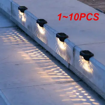 1~10PCS LED Saules Kāpņu Gaismas Ūdensizturīgs Āra Dārza Fragments Pagalma Guardrail Solis Gaismas Ainavu Lampas Dārza