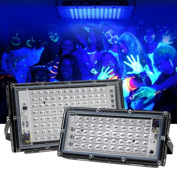 50W/100W 220-240V UV LED Prožektors IP65 Waterproof UVC Gaismas DJ Diskotēka Posmā Nakts Lampas Bārs Halloween Puse
