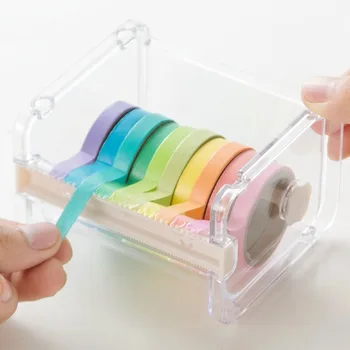 Radošā Washi Lentes Cutter Set Lentes Rīku Pārredzamu Lentes Turētājs Tape Dispenser Skolas Piederumi Biroja Un Kancelejas Preces
