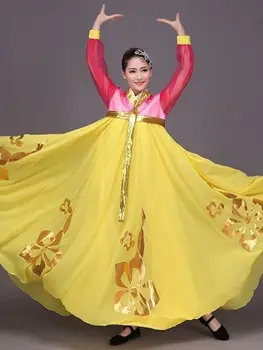 Sieviešu Hanbok Kleita Tautas Skatuves Sniegumu Deju Kostīmu Korejas Seno Tērpu Tradicionālo Puse Āzijas Pils Cosplay Apģērbi