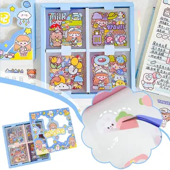 Cute Anime Multfilmu Dāvanu Kastē Uzlīmes Dekorēšanai Kancelejas Preces Scrapbooking Grāmatiņa Dienasgrāmata Skolas Skolēnu Uzlīme Piederumi