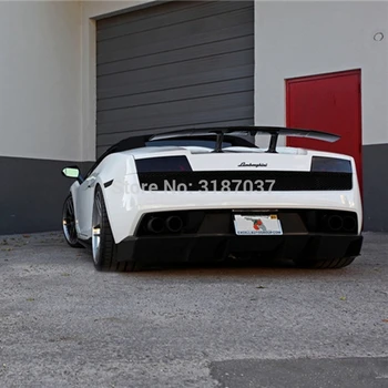 Par Lamborghini Gallardo LP540/LP550/LP560 2007-2014 Oglekļa Šķiedras Aizmugurējais Jumta Spoilers Ārējie Bagāžnieka Lūpu bagāžas nodalījuma Pārsegs Automašīnas Stils
