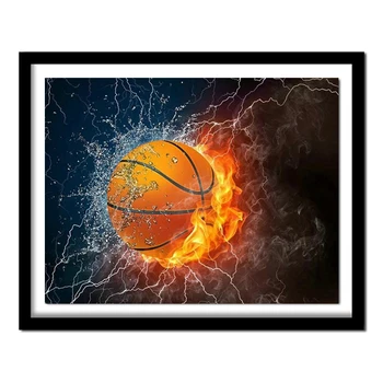 Dimanta Basketbola 5D DIY Dimanta Glezna, Karikatūra, Pilnā Urbt Laukumā Priekšstatu Par Rhinestone Mājas Apdare