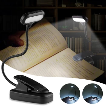 Acu Aizsardzība LED Grāmatu Gaismas Clip-On Galda Gaismas, Elastīgu Lasījumā Lampu Regulēšana Akumulatora Barošanu Guļamistabai Studē Apgaismojums