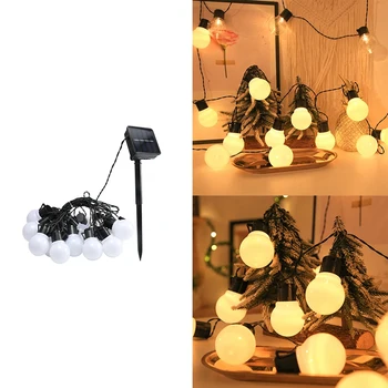 LED Solārās Lampas Jaudas LED String Pasaku Gaismas Vītnes Dārza Ziemassvētku Dekori Āra