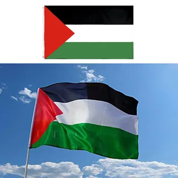 Lielu Palestīnas Karogu Poliestera 150x90cm Gazas sektora Palestīniešu Augstas Kvalitātes Poliestera karājas Palestīnas karogs banner