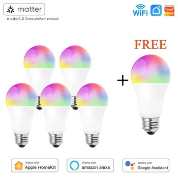 Jautājums, WiFi Smart LED Spuldzes E27 9W TUYA/Smart Dzīves RGBCW Aptumšojami Smart Lampas Atbalstu, Alexa, Google Home Homekit Kontrole