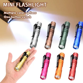 Pārnēsājams Mini LED Lukturīti, Pildspalvu Ar Pildspalvu Klipu Rokas Ultra Kabatas Lukturītis Izmantot AAA Baterijas Āra Kempings Avārijas Lukturi