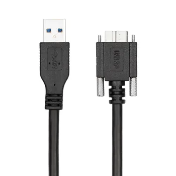 Vīriešu USB 3.0 tipa Vīriešu Mikro USB 3.0 B ar Mount Paneļa Skrūves, 5M Kabelis Cietā Diska Mobilais Tālrunis