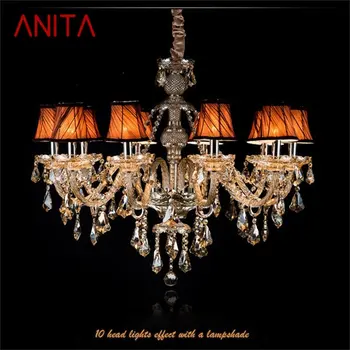 ANITA Amerikāņu Stilā Lustras Lampas LED Pendant Sveču dekors Gaismas Luksusa Ķermeņi Mājas Dekori Villa Zāle