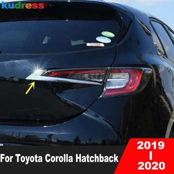 Aizmugures Gaismas Lampa Uzacu Vāciņš Melns, Toyota Corolla 2019 2020 Hečbeks Chrome Auto Eksterjera Taillight Plakstiņa Sloksnes Piederumi