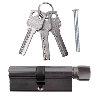 Durvju Slēdzenes, Cilindra Alumīnija Īkšķi Savukārt, Cilindriskas Mucas Durvju Slēdzenes Anti Pick 6-Pin 3 Atslēgas Mēbeles Atslēgas, Slēdzenes