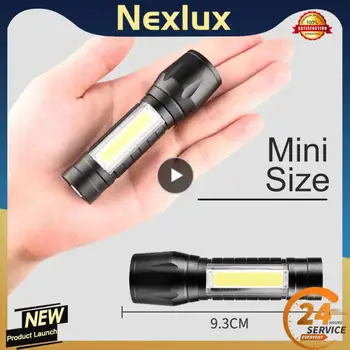 1GB Mini Uzlādējams LED Lukturītis COB+XPE Portatīvo Kempings Laternu Zoomable Uzmanība, ņemot vērā Taktiskais kabatas Lukturītis ar Pildspalvu