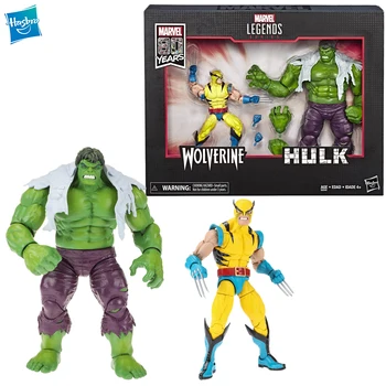Hasbro Marvel Leģendas Sērija 80 gadu Jubileju Hulk un Wolverine 6-Collu Mēroga Anime Rīcības Attēls Kolekcionējamus Modelis Rotaļlietas