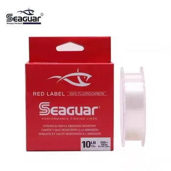Seaguar Red Label Fluoroglekļa 100% Oriģināls Japānas Shock Leader Zvejas Līniju Fluoroglekļa Līderis Līnijas Monopavedieni Ar Lineāro Blīvumu Karpas Vadu