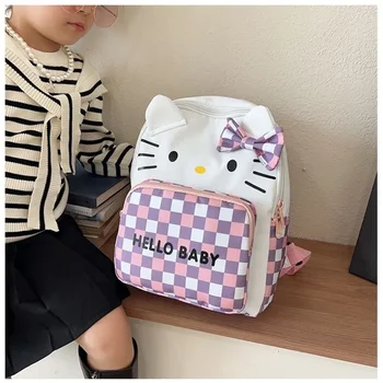 Miniso Sanrio Hellokitty Studentiem Schoolbag Karikatūra Ādas Meiteņu Mini Mugursoma mochilas para niños bērniem