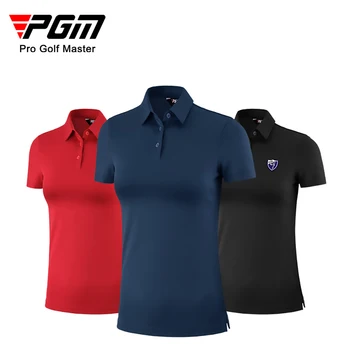 PGM Vasaras Golfa Kreklus, Dāmas Īsām Piedurknēm T-Krekls, Sporta Slim Drēbes Sievietēm, Ātri Sauss Elpojošs Golfs Tenisa Apģērbs (S-XL