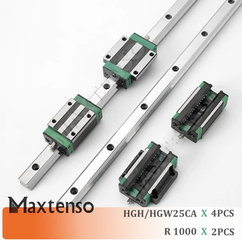 MAXTENSO HGR25 Lineārie Guide Dzelzceļa 800mm HGH25CA HGW25 Bloki CNC detaļu Augstu Precizitāti aizstāt HIWIN Mašīna Centrs