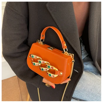 2022 augstas kvalitātes dāmas rokassomiņā luksusa messenger bag soft pu ādas pleca soma, modes ķēdes messenger soma sieviešu Bolsas