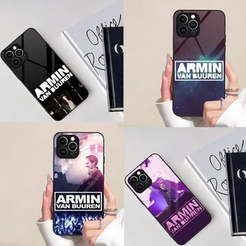 Dj Armin Van Buuren Tālrunis Lietā Par IPhone 14 Pro 12 11 13 Mini XR XS X Max 8 7 6 Plus SE 2023 Stikla Aizmugurējo Vāciņu