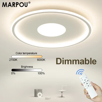 MARPOU Smart Griestu lampas Apaļā Gaismas Guļamistaba Dimming Iekštelpu Led apgaismojums Mūsdienu Mājas Dzīvojamā Telpu Dekorēšana aprīkojums