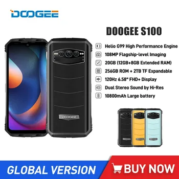 DOOGEE S100 Izturīgs Viedtālruņu Octa Core 12 GB+256 GB 6.58 Collu 10800mAh Akumulatora 66W Ātrās Uzlādes 4G Mobilā Tālruņa 108MP Kamera, NFC
