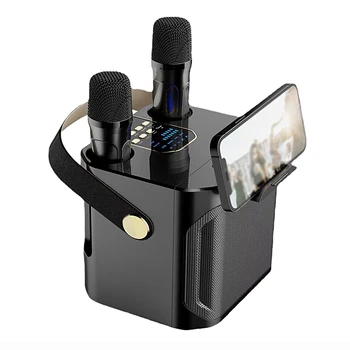 Dual Mikrofons Karaoke Mašīna Pieaugušajiem un Bērniem Portatīvo PA Bluetooth Skaļruņu Sistēma ar 2 Bezvadu Mikrofoni, Mājas