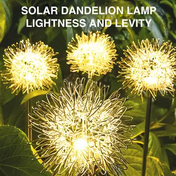 2 Gab LED Saules Dārza Zāliena Gaismas Pieneņu Forma, Saules Ziedi Apgaismojums Āra Pasaku Deg Dārza Villa Lodžiju Apdare