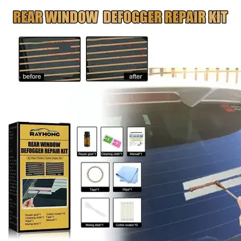 Auto Aizmugures Window Defogger Repair Kit DIY Ātru Remontu, Saskrāpēts Sadalīti Tīkla Piederumi Sildītājs Augstas kvalitātes Defroster Līnijas W5M2