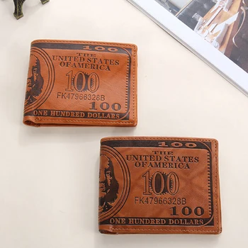 Vīriešu Maks ASV Dolāru Drukāšanas PU Ādas Kredītkartes Īpašnieks Maku Biznesa Multi-card Rāvējslēdzēju Monēta Maku, Maku, Pasi Vāciņu