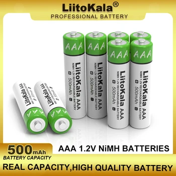 4-80PCS LiitoKala AAA NiMH 1,2 V 500mAh Uzlādējams Akumulators Piemērots Rotaļlietas, Peles, Elektroniskie Svari Utt.