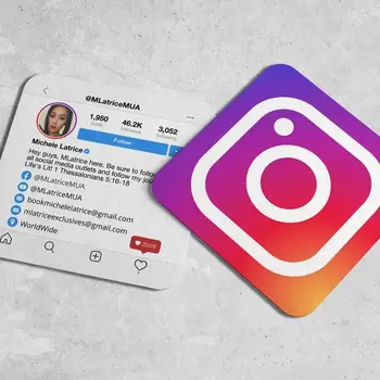 Pasūtījuma Instagram Sociālo Mediju Vizītkartes Minimālu Nosaukums Kredītu Zvanīšanas Kartes Personalizēto Paldies Karšu Drukāšana Ar Logo