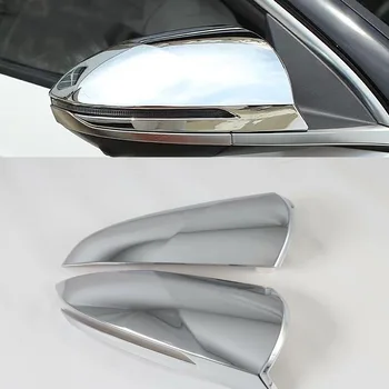 Par Hyundai Santa Cruz 2022 2023 ABS Chrome Sānu Durvis Atpakaļskata Spogulī, Vāciņš Melns, Uzlīmes, Auto Piederumi 2gab